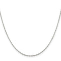 Sterling Silver 1.4mm Flat Oval Cable Chain