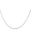 Sterling Silver 1.15mm Square Fancy Beaded Chain