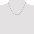 Sterling Silver 2.5mm Flat Open Oval Cable Chain