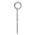Sterling Silver/Rhodium-plated Satin Number 8 Charm