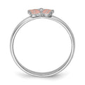 Sterling Silver RH Plated Child's Enameled Butterfly Ring