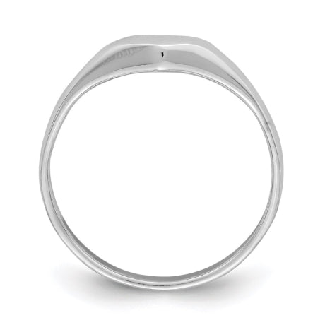 Sterling Silver RH Plated Child's Polished Heart Ring