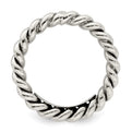 Sterling Silver Polished Twisted 3mm Women's Ring