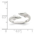 Sterling Silver Polished Dolphin Toe Ring