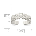 Sterling Silver Polished Butterflies Toe Ring