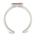 Sterling Silver Enameled Flag Heart Toe Ring