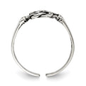 Sterling Silver Antiqued Love Knot Toe Ring