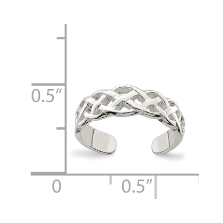 Sterling Silver Celtic Weave Toe Ring