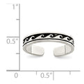Sterling Silver Antiqued Adjustable Toe Ring