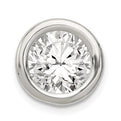 Sterling Silver Round CZ Chain Slide