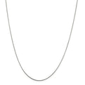 Sterling Silver Rhodium-plated .8mm Round Snake Chain w/2in ext.