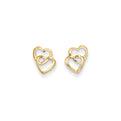 14k Madi K Hearts Post Earrings