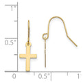 14k Madi K Cross Dangle Earrings