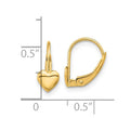 14k Madi K Heart Leverback Earrings