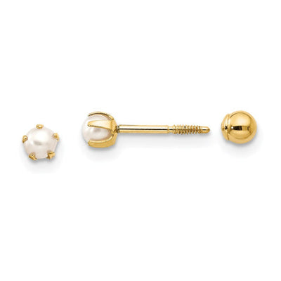 14k Madi K Reversible FW Cultured Pearl & Bead Earrings