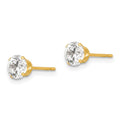 14k Madi K 5mm CZ Post Earrings