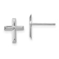 14k White Gold Madi K Cross Post Earrings