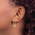 14K Polished Hoop Earrings