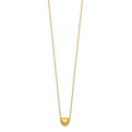 14K Polished 3D Puffed Heart 16 inch Necklace