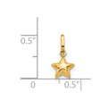 14k 3D Puffed Star Charm
