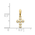 14k CZ Children's Cross Pendant