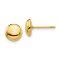 14k Polished Half Ball Post Ear