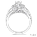 3/4 Ctw Diamond Semi-mount Engagement Ring in 14K White Gold