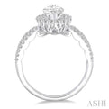 5/8 Ctw Diamond Semi-mount Engagement Ring in 14K White Gold