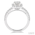 5/8 Ctw Diamond Semi-mount Engagement Ring in 14K White Gold