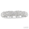 1/6 Ctw Round Cut Diamond Wedding Band in 14K White Gold