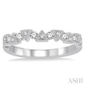 3/8 Ctw Round CUT Diamond Stack Band in 14K White Gold