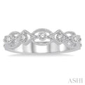 1/10 Ctw Round Cut Diamond Stack Band in 14K White Gold