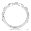 1/10 Ctw Round Cut Diamond Stack Band in 14K White Gold