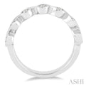 1/2 Ctw Round Cut Diamond Stack Band in 14K White Gold