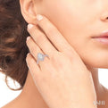 3/4 Ctw Marquise Shape Lovebright Diamond Ring in 14K Rose and White Gold