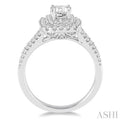 5/8 Ctw Diamond Semi-mount Engagement Ring in 14K White Gold