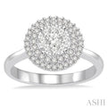 3/4 Ctw Diamond Lovebright Ring in 14K White Gold
