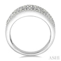 1/3 Ctw Floral Lattice Round Cut Diamond Ladies Ring in 14K White Gold