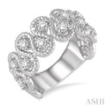 5/8 Ctw Round Cut Diamond Fashion Ring in 14K White Gold