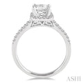 1/5 Ctw Round Cut Diamond Semi-Mount Engagement Ring in 14K White Gold