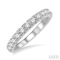3/4 Ctw Round Cut Diamond Wedding Band in 14K White Gold