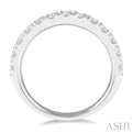 3/4 Ctw Round Cut Diamond Wedding Band in 14K White Gold