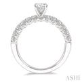 1/4 Ctw Round Cut Diamond Semi-Mount Engagement Ring in 14K White Gold