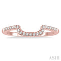1/8 Ctw Round Cut Diamond Wedding Band in 14K Rose Gold