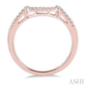 1/8 Ctw Round Cut Diamond Wedding Band in 14K Rose Gold