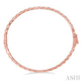 1/3 Ctw Twisted Vine Round Cut Diamond Stackable Bangle in 14k Rose Gold