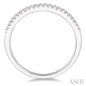 1/8 ctw Round Cut Diamond Wedding Band in 14K White Gold