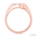 1/3 ctw Pear Shape Lovebright Diamond Ring in 14K Rose and White Gold