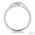 1/4 ctw Cushion Shape Lovebright Diamond Ring in 14K White Gold
