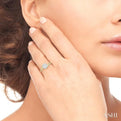 5/8 ctw Embraced Mount Lovebright Round Cut Diamond Ring in 14K Yellow and White Gold
